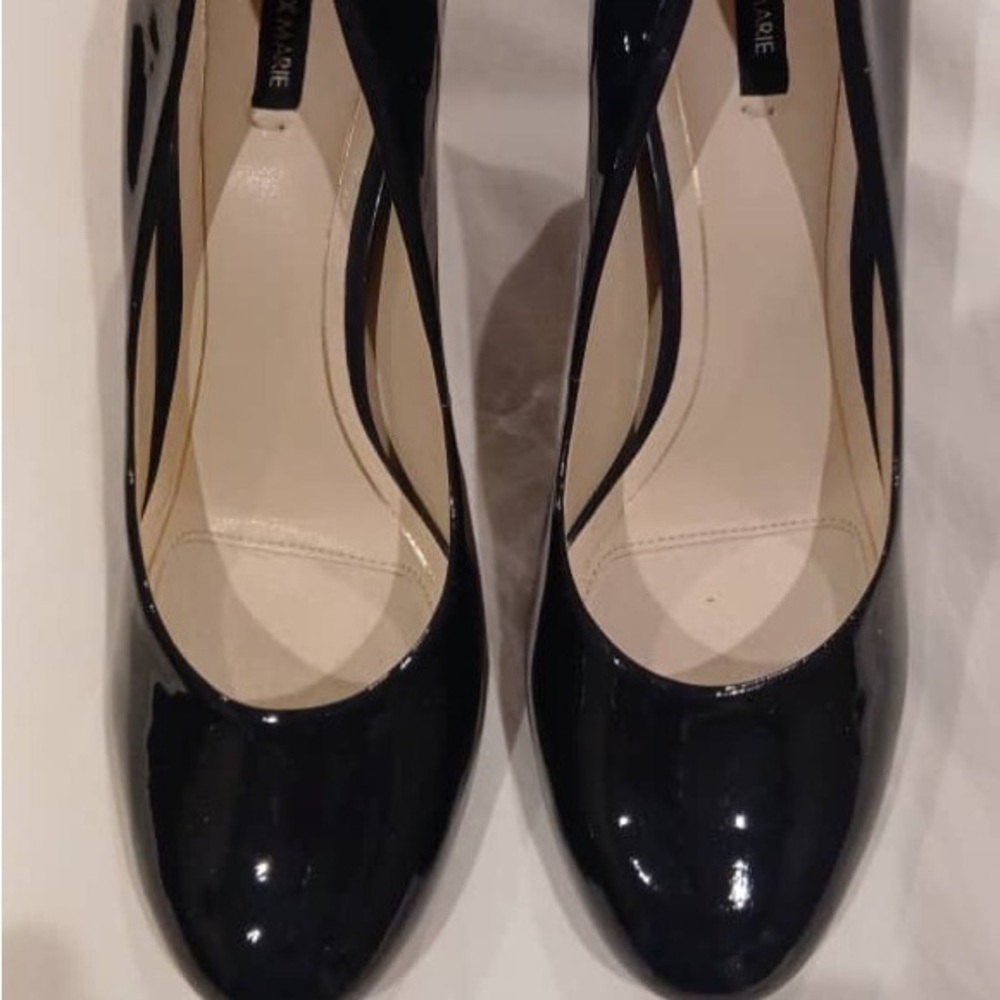 Alex Marie Glossy Black Heels